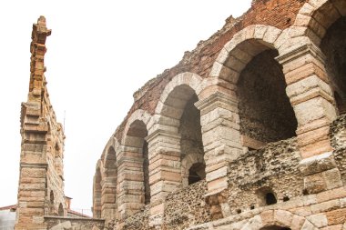 Verona, Veneto, İtalya 'nın tarihi parçası Arena Colosseum,