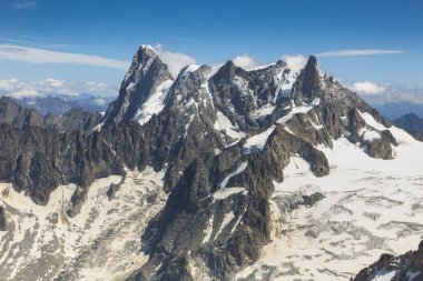 Aiguille du Midi 'den Grand Jorasses Massif, Chamonix-Mont-Blanc, Fransa