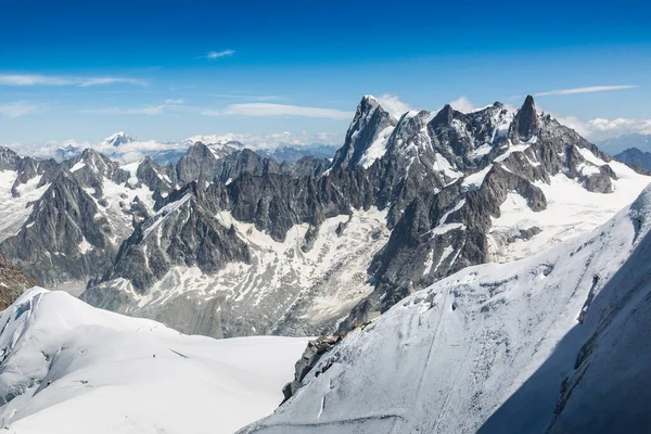 Grand Jorasses Massif Aiguille Midi Chamonix Mont Blanc Francie — Stock fotografie