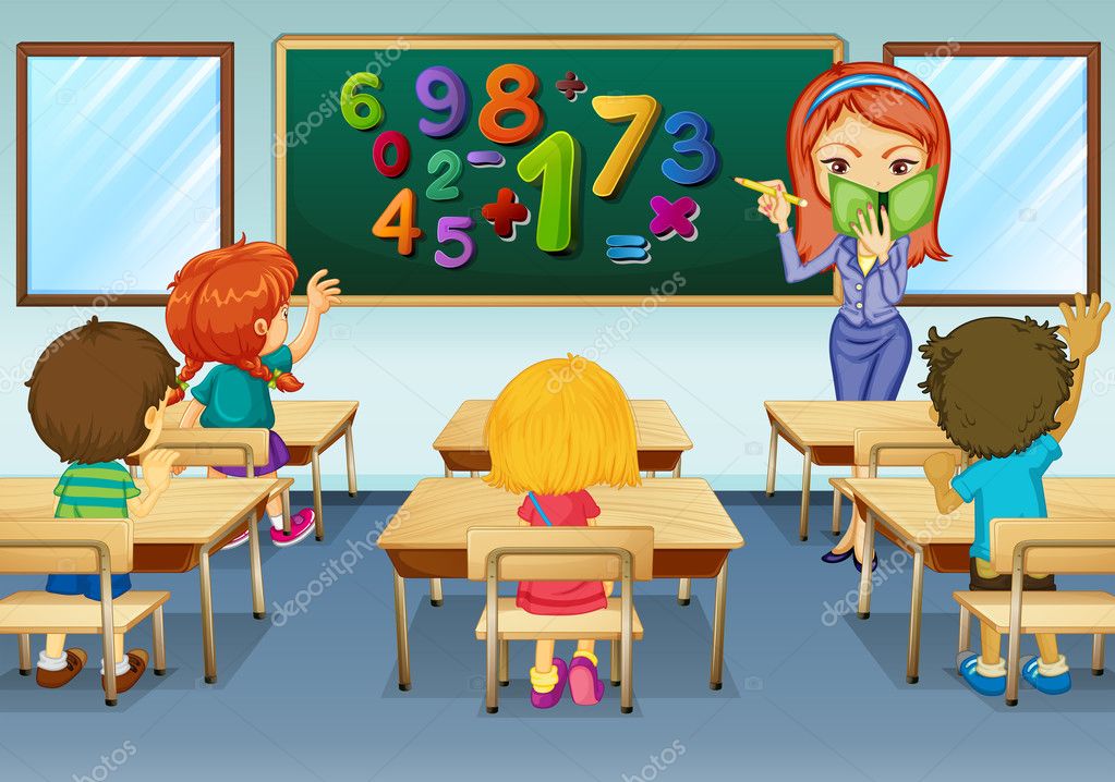 picture Classroom Animated Pictures Of Teacher https depositphotos com 125803916 stock illustration math teacher teaching in classroom html