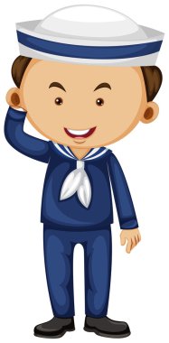 Mavi üniformalı denizci