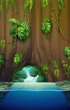 Su üzerinde mağara