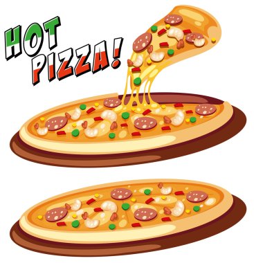 İtalyan pizza iki tepsi