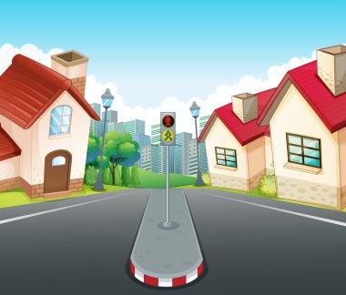 Mahalle sahne ve yol ile