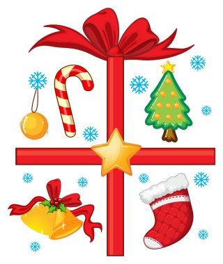 Noel Tema süsleri ile ve mevcut
