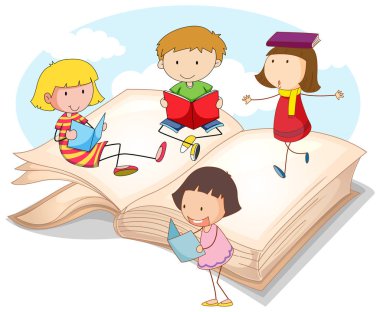 Pek çok çocuk kitap okuma