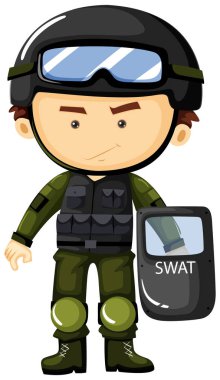 Yeşil Emanet takım elbiseli adam swat