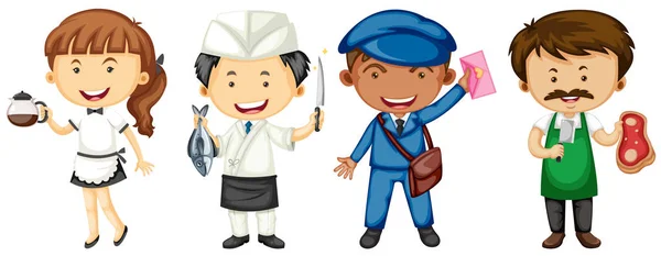 People doing different jobs — Stock Vector