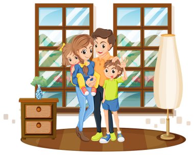 Evde aile üyeleri