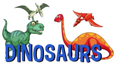 Dinozorlar için Word tasarım