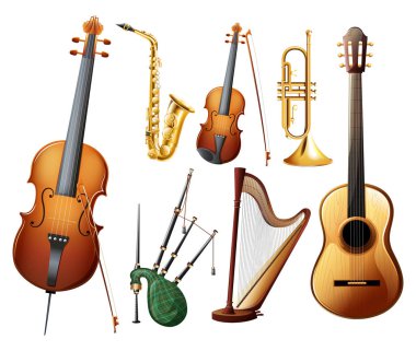 Farklı müzik aletleri