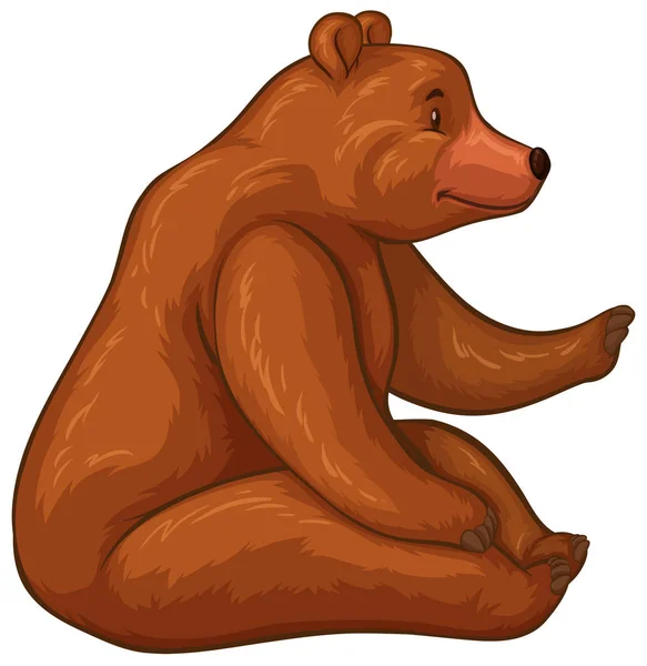 茶色の毛皮に大きなクマ — ストックベクタ