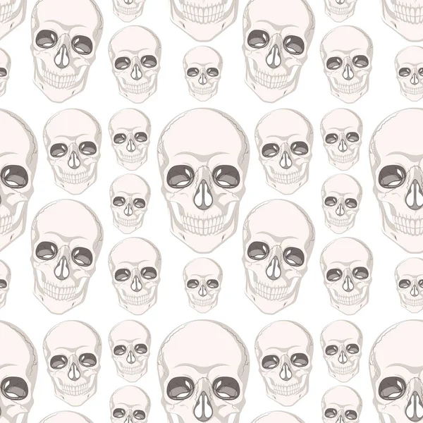 Conception de fond sans couture avec crâne — Image vectorielle