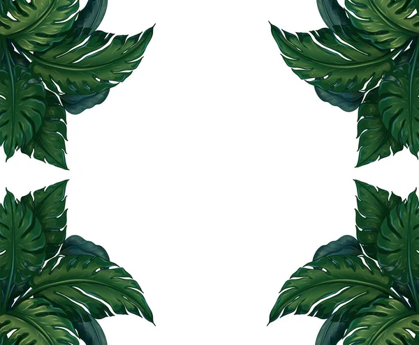 Diseño de fondo con hojas verdes — Vector de stock