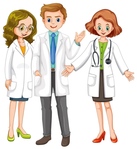 Tres médicos de pie juntos Vectores De Stock Sin Royalties Gratis