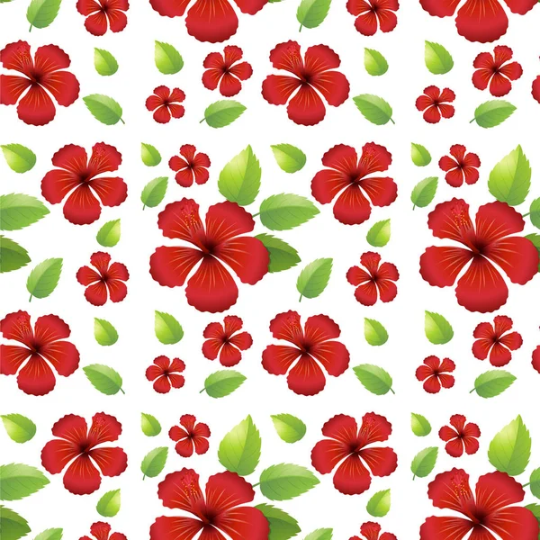 Conception de fond sans couture avec des fleurs rouges — Image vectorielle