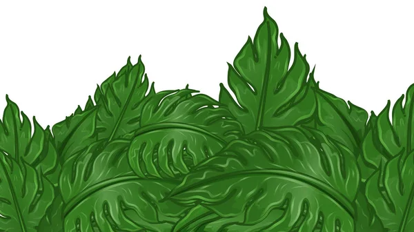 Дизайн фона с зелеными листьями — стоковый вектор