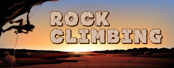 Lettertype ontwerp voor wereld rock climbing — Stockvector