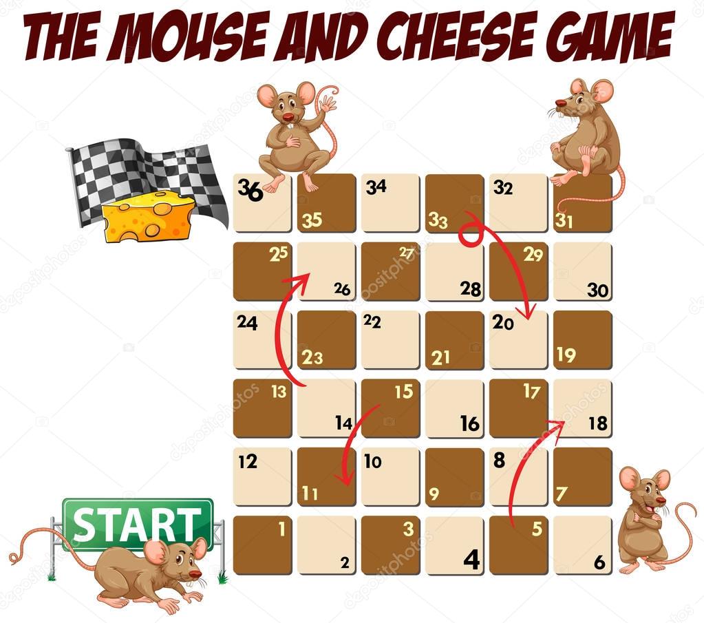 Maze game with mouse and cheese