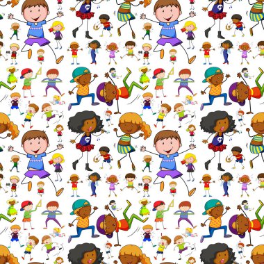 Farklı etkinlikler yapmak çocuklar ile sorunsuz arka plan