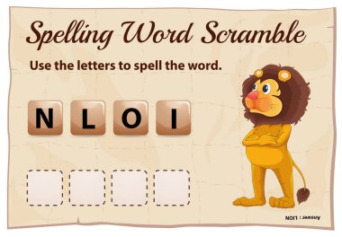Word scramble şablonu word Aslan için yazım denetimi