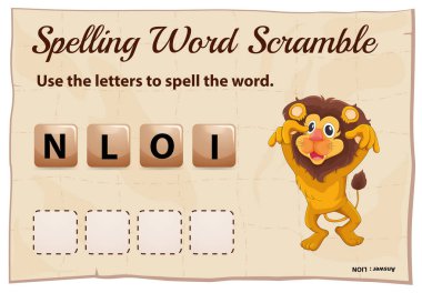 Yazım kelime scramble oyunu kelime aslan ile