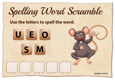 Yazım kelime scramble oyunu kelime fare ile