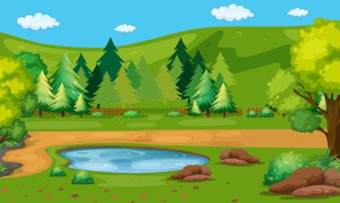 Su birikintisinin Park ile sahne