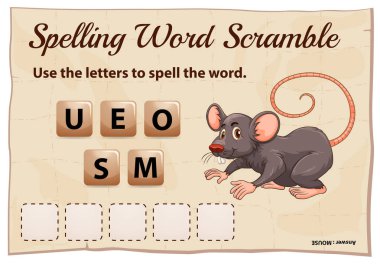 Yazım kelime scramble oyunu kelime fare ile