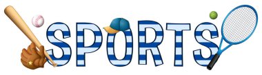 Yazı tipi tasarım kelime spor aletleri ile için