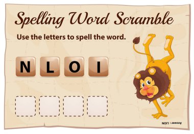 Yazım kelime scramble oyunu kelime aslan ile