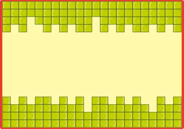 Шаблон рамки з фоном із зеленими блоками — стоковий вектор
