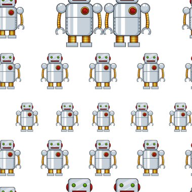 Oyuncak robot ile sorunsuz arka plan