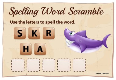 Yazım kelime scrable oyunu kelime köpekbalığı ile