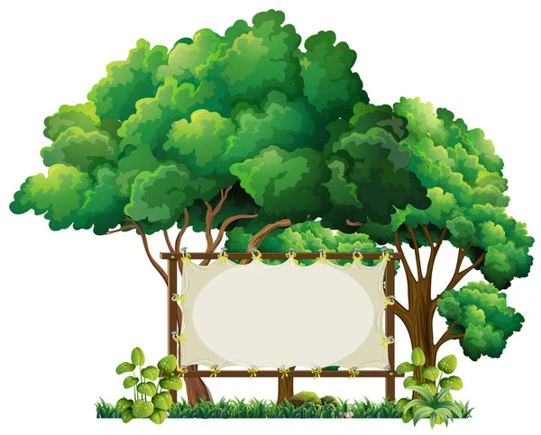 Banner template in the park — Stock Vector