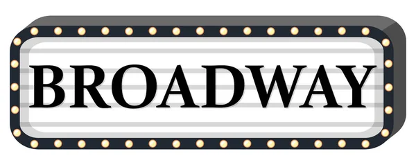 Broadway υπογραφή σε λευκό φόντο — Διανυσματικό Αρχείο