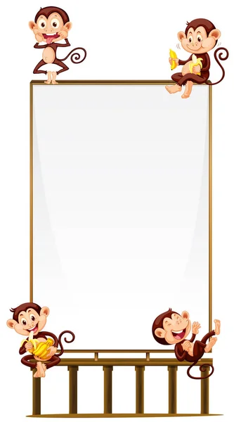 Monkey Frame yeah — Stock Vector