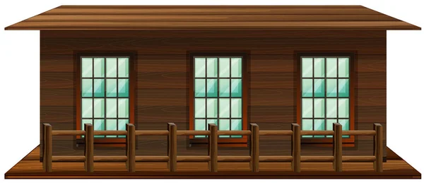 House made of wood — Stock Vector