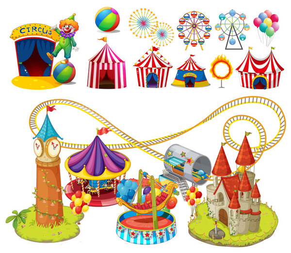 Circus rides and tents