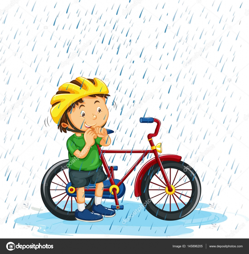 fahrrad fahren mit kind bei regen