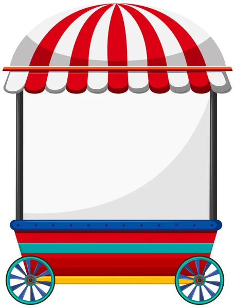 Boutique mobile avec toit rouge — Image vectorielle