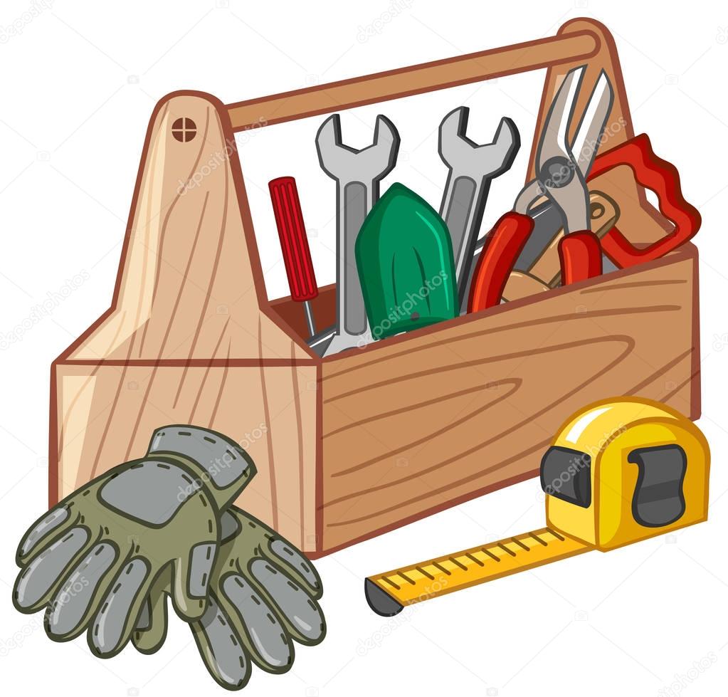 Toolbox with many tools