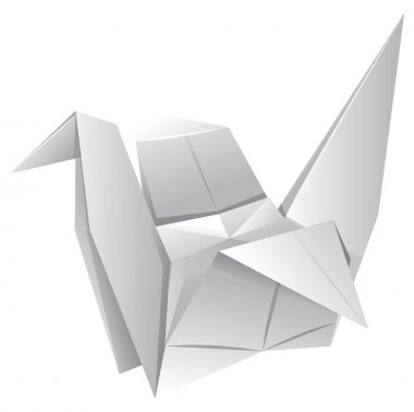 Origami sanatı ile kağıt kuş