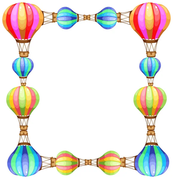 Rahmenvorlage mit Luftballons — Stockvektor