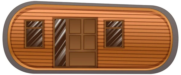 Maison mobile avec fenêtres et porte — Image vectorielle