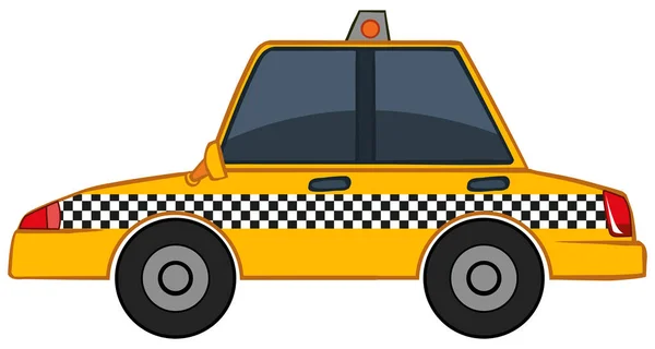 Keltainen taksi valkoisella taustalla — vektorikuva