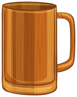 beyaz zemin üzerine ahşap kupa