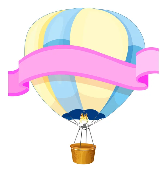 Ontwerp van de banner met ballon op achtergrond — Stockvector