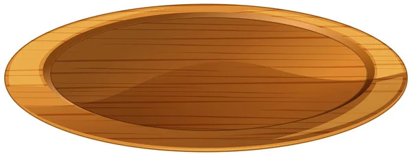 Placa de madera sobre fondo blanco — Vector de stock