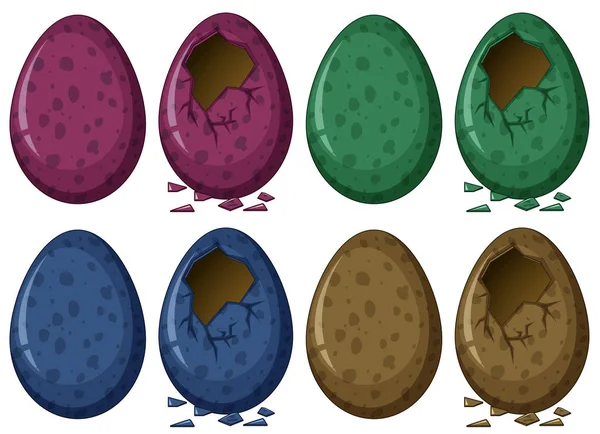 Huevos en cuatro colores — Archivo Imágenes Vectoriales